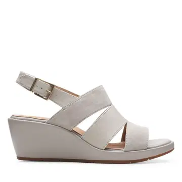 Clarks 샌들 웨지솔 미사용 그레이