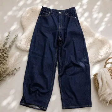 A265 프리즈마트 와이드 데님 팬츠 L (가로 XL+) 벌룬 실루엣