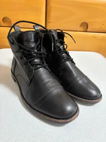 천연 가죽 부츠 아이언레인저풍 블랙 27.5cm