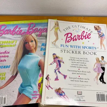 vintage 바비 잡지&씰북