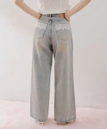 CHICO 포켓 레이스 와이드 데님 M