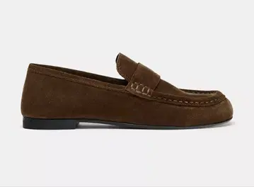 ZARA 스플릿 스웨이드 가죽 페니 스트랩 로퍼