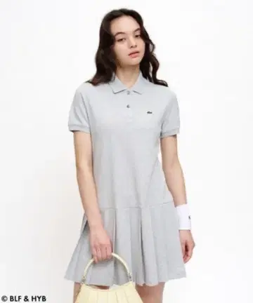 라코스테 LACOSTE 백 프린트 미니 폴로 드레스