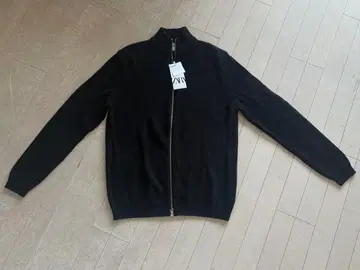 ZARA 남성용 집업 니트 블랙 XL