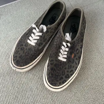 VANS 스니커즈 레오파드 무늬 스웨이드 카키 아나하임 44DX