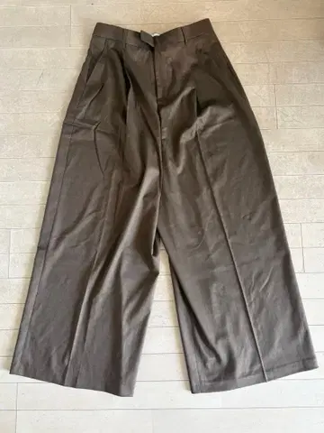 ASOS DESIGN 와이드 팬츠 브라운 W34 L32