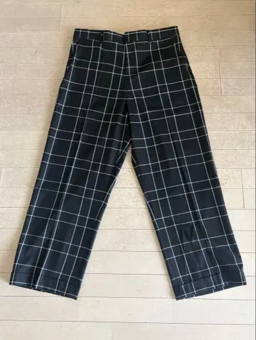 ASOS 남성용 체크 무늬 슬랙스 팬츠 W34 L30