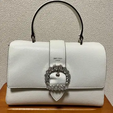 JIMMYCHOO 비쥬 장식 BAG 화이트 미사용