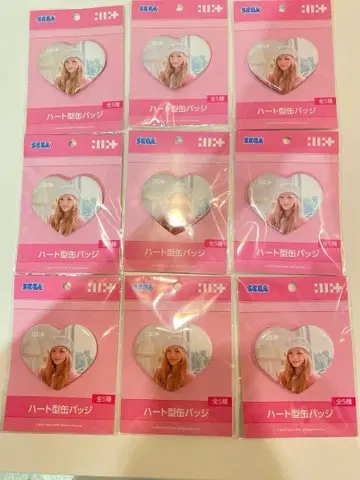 ILLIT 아이릿 하트형 캔뱃지 이로하 IROHA 9개 세트