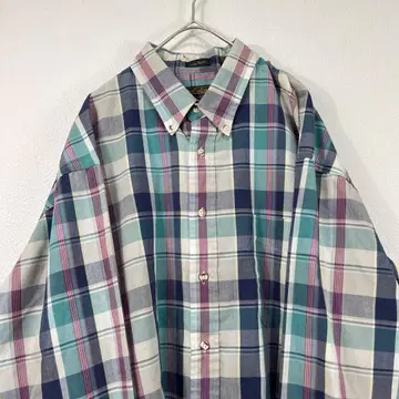 eddie bauer 에디바우어 80s 블랙 택 체크 셔츠