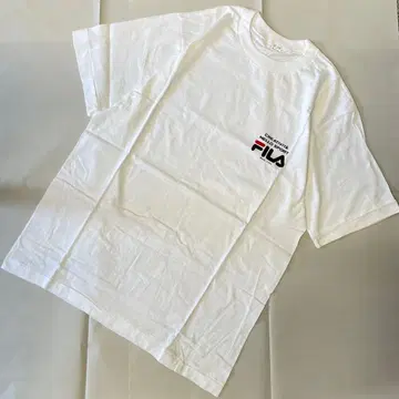 미사용 Y2K FILA 휠라 로고T셔츠 화이트 남성용 사이즈 L