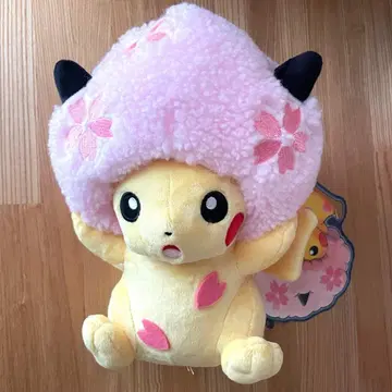 [한정품 택 포함] 벚꽃 아프로 피카츄 봉제 인형 포켓몬 센터