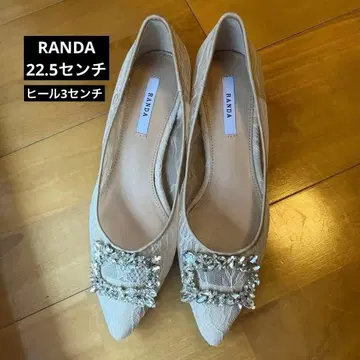 RANDA 레이스 비쥬 펌프스 베이지