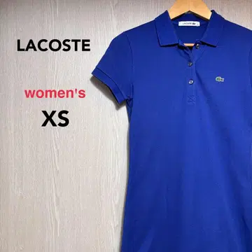 LACOSTE 슬림핏 폴로 원피스 블루 파랑 34 여성용 XS
