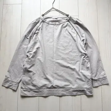새상품급 브루넬로쿠치넬리 모니엘 장식 보트넥 티셔츠 S 그레이
