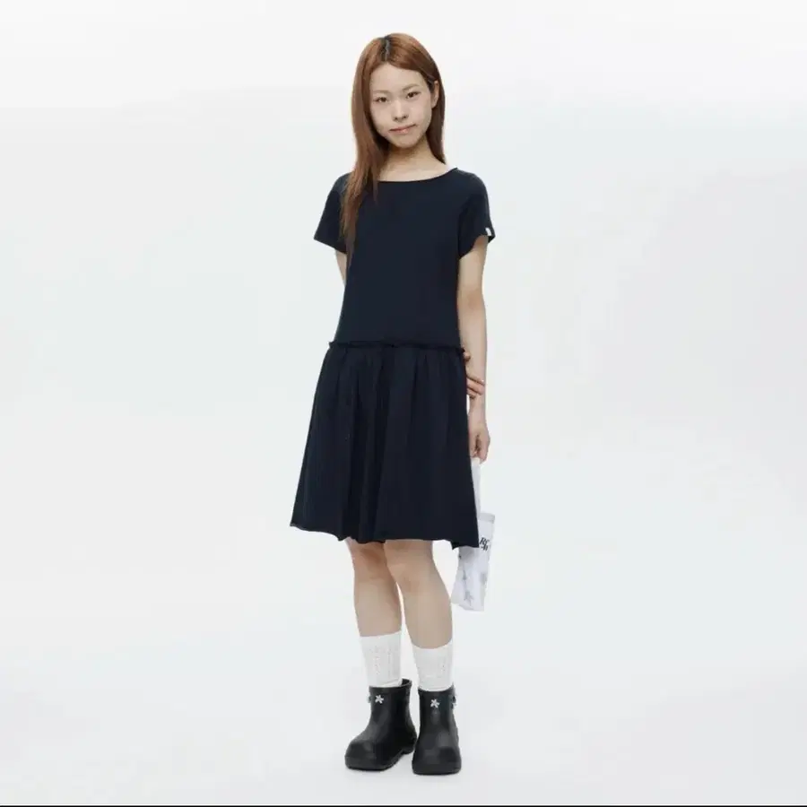 오헤시오 저지 프릴 원피스