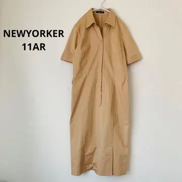 뉴요커 NEWYORKER 반팔 원피스 면 코튼 베이지
