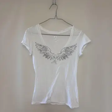 ARMANI EXCHANGE 윙 로고 T셔츠 화이트 XS Y2K