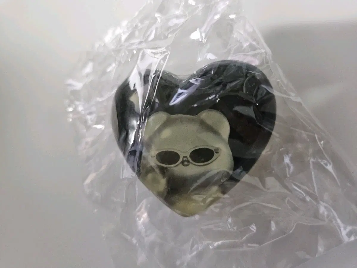곰돌이 하트 반구 그립톡