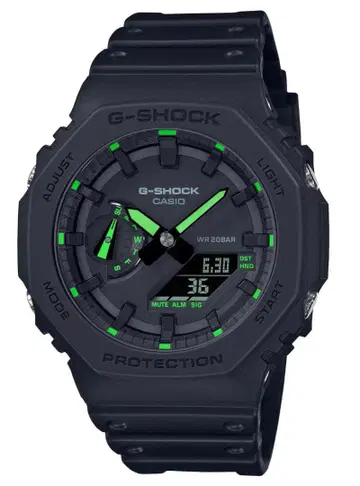 카시오 G-SHOCK 남성용 아나데지 GA-2100-1A3 그린