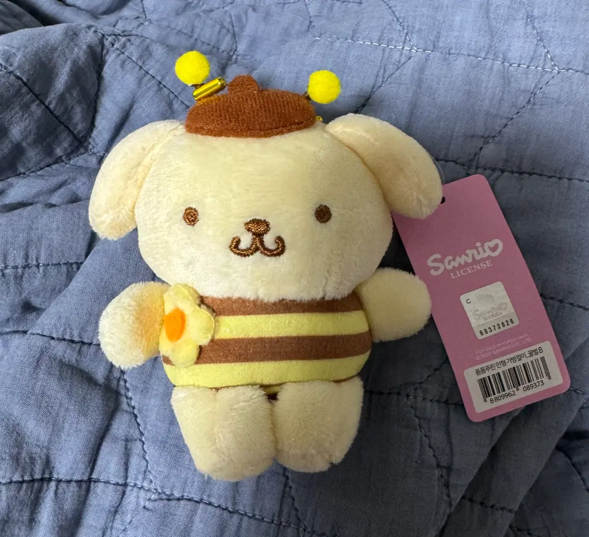 폼폼푸린 꿀벌 인형 키링 판매중 택 O