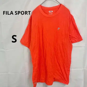 FILA SPORT 휠라 T셔츠 스포츠 [ S ] 오렌지 반팔 로고