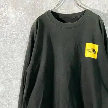 THE NORTH FACE 롱 슬리브 론T 블랙 로고