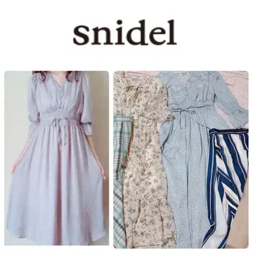 SNIDEL 허리 개더 원피스 파뷸러스 GRL 묶음 판매 여름옷