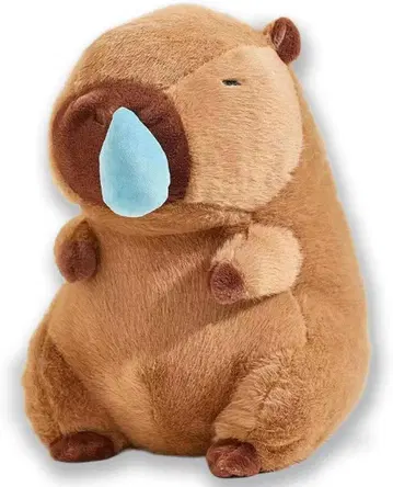 카피바라 봉제 인형 콧물이 늘어나는 기믹 포함 콧물
