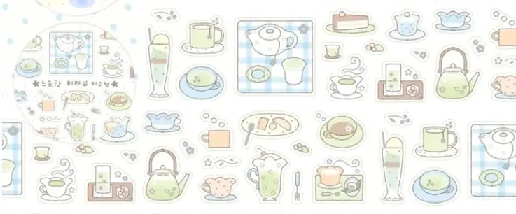 코튼월드 느긋한 티타임 키스컷 띵 (B급)