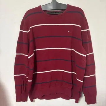 TOMMY HILFIGER 보더 니트 스웨터 XL