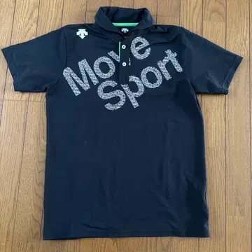DESCENTE Move Sport 피케 셔츠 블랙