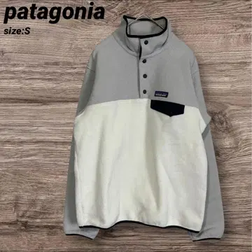 Patagonia 파타고니아 신틸라 스냅T 플리스 화이트/그레이