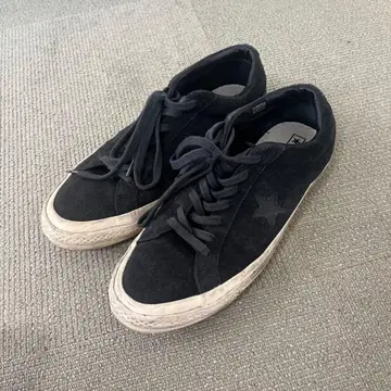 CONVERSE ONE STAR 스웨이드 스니커즈 블랙