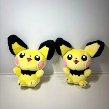 [ 24시간 이내 발송 ] 레어 TOMY 초기 피츄 봉제 인형 2체 세트