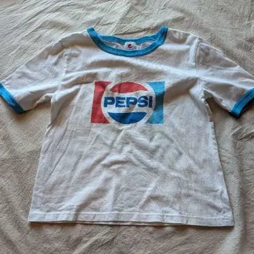 빈티지 PEPSI 링거 티셔츠 반팔 화이트