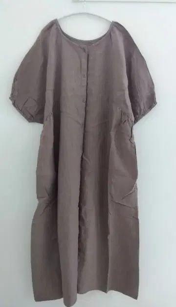 사만사 모스모스 린넨 원피스 모카