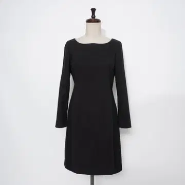 띠어리 럭스 보트넥 스트레치 원피스 블랙 사이즈 38*OD856