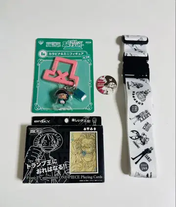 ONE PIECE 굿즈 4종 세트 초파 카드놀이 러기지 벨트
