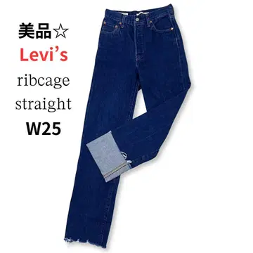새상품급 Levi's Ribcage Straight 데님 W25 컷오프