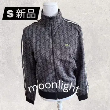LACOSTE 모노그램 자카드 트랙 자켓 S 사이즈 블랙