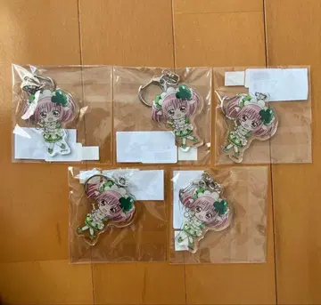 수호캐릭터 복권메이트 인형옷 파자마 아크릴 키링 히나모리 아무 5종 세트