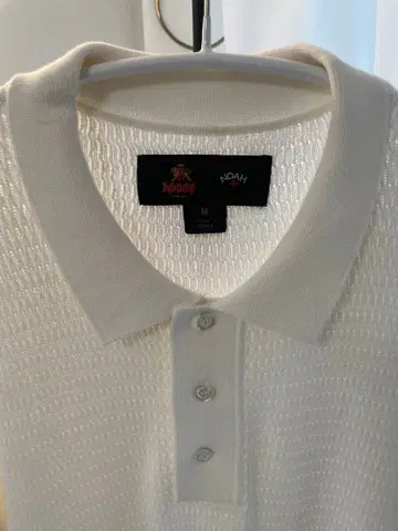 Baracuta Noah 화이트 피케 셔츠 M