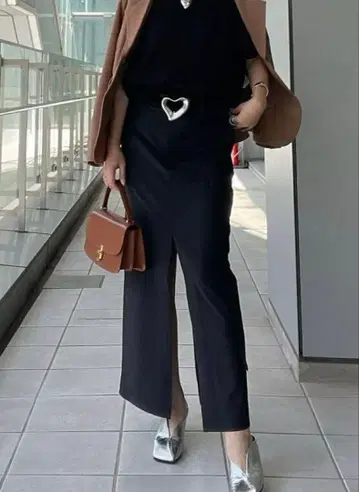 TW 블랙 슬릿 롱 스커트 S 타임리스 우먼 S 사이즈 완판템