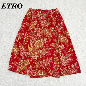 에트로 ETRO 페이즐리 무늬 롱 랩 스커트 42 빈티지