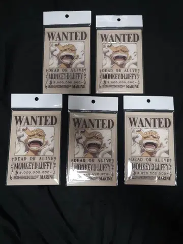 정품 ONE PIECE 몽키 D 루피 30억 현상 수배서 5장 세트