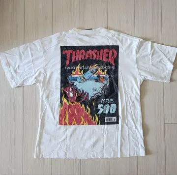 THRASHER ISSUE 500 티셔츠 화이트 M 사이즈