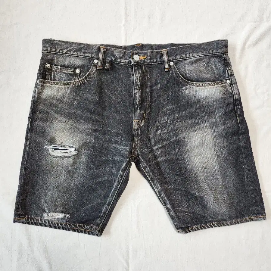 00s swagger half denim pants