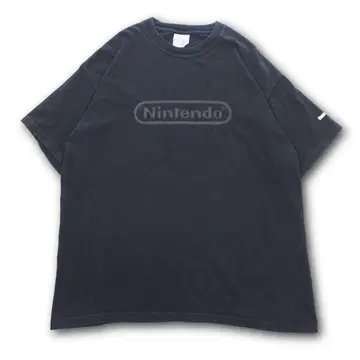 초레어 00s 닌텐도 GameStop BEEFY 올 블랙 티셔츠