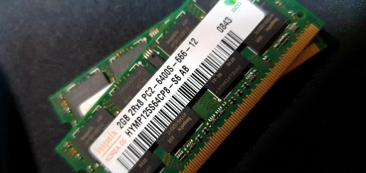 SK 하이닉스 노트북용 2GB DDR2 RAM (2개)